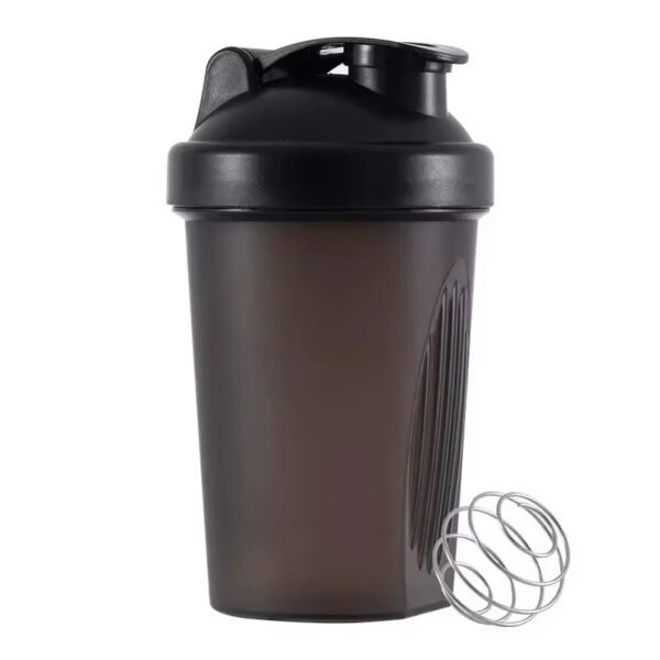 Sport Shaker Bottle 400ML Whey Protein Powder Mixing Bottle Black